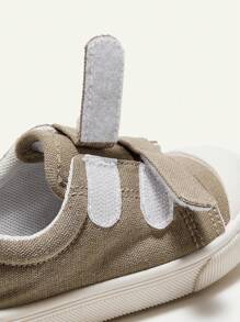 Cozy Pixies Boys' And Girls' Khaki Color Hook And Loop Closure Sneakers With Flat Sole, Design, Comfortable For Daily Wear And Sports - Khaki - View 8