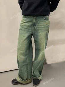 MYOURSA High Waist Distressed  Loose Wide Leg Jeans, 90s Outfit