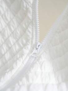 SHEIN Essnce 大码阿姨纹理面料格子棒球夹克