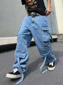 Manfinity EMRG 男士纯色简约日常工装牛仔裤