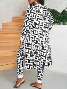 Slaydiva Women's Casual Digital Print Top And Pants Set - Multicolor - View 2