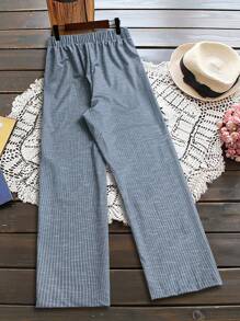 Plus Size Women's Simple Solid Color Casual Pants - Multicolor - View 2