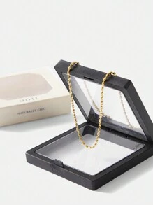 MOTF PREMIUM 18K GOLD PLATED WATER DROP PENDANT SINGLE LAYER CHAIN - Yellow Gold - View 3