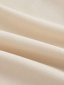 SHEIN MOD Pantalones rectos elegantes con doble cinturón de color albaricoque, ropa de otoño, pantalones holgados para mujer, pantalones, ropa de invierno - Albaricoque - Ver 4