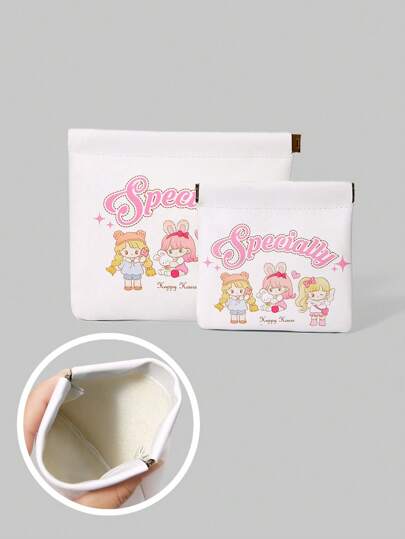 Kawaii Borsa multifunzione per ragazze con clip per lettere, stile bohémien