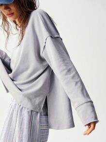 Bohemela Women's Basic Vacation T-Shirt, Autumn - Grey - View 1