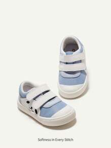 Cozy Pixies Girls' Light Blue Cartoon Designed Closure Flat Sneakers With Comfortable & Stylish Outsole(Random Pattern)