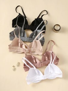 DesireSculpt Bộ 5 Quần lót hở lưng thiết kế đơn giản màu trơn có nội y thời trang dành cho nữ - Nhiều màu - Xem 2