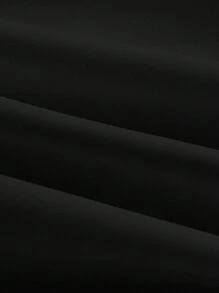 SHEIN MOD 女士纯色甜心领口交叉系带荷叶边不对称复古下摆连衣裙，毕业白色连衣裙