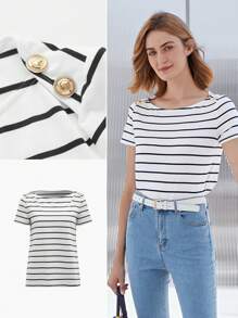 MOTF PREMIUM BOAT NECK T-SHIRT - White - View 2