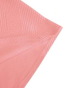 Manfinity Homme Nam Màu Trơn Dây Kéo Áo Sơ Mi Tay Ngắn Và Dây Rút Quần Short Bộ Hai Món Thường Ngày - Hồng - Xem 3