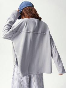 Bohemela Women's Basic Vacation T-Shirt, Autumn - Grey - View 2