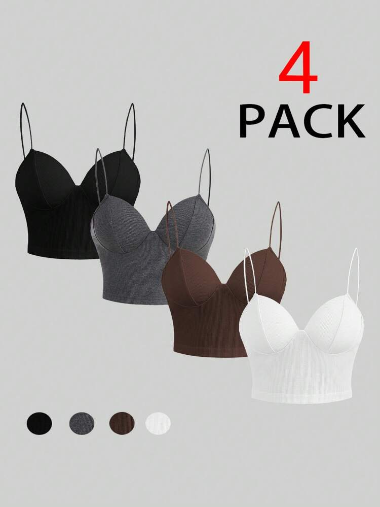 Multiple-Piece Set Of Women's Casual Sports Tight-Fit Camisole For Fall