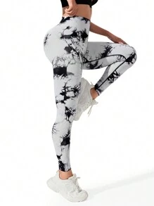 SHEIN Core Rhythm Women Seamless Ombre Sports Leggings Yoga Pants - Multicolor - View 5