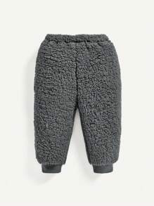 Cozy Pixies Zestaw bluzy z kapturem i długich spodni z grubego polaru dla chłopca, średniej grubości - Szary - Zobacz 5