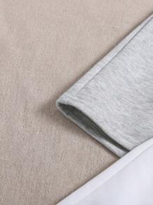 2pcs Tween Girls' Casual Solid Color Knitted Wide Leg Shorts For Daily Wear