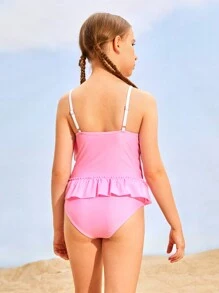 Áo tắm một mảnh xếp nếp màu Tween Girls, Bộ đồ tắm một mảnh mùa hè - Nhiều màu - Xem 2