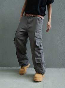 Manfinity EMRG Men Plain Simple Everyday Denim Jeans - Grey - View 6