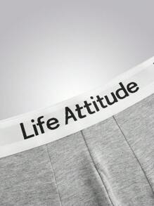 EasyFave Men's Simple Printed Boxer Briefs (2pcs/Pack) - Multicolor - View 10