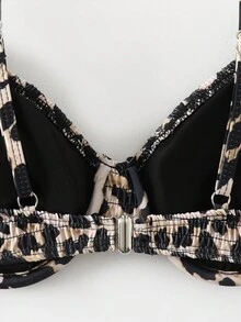 SHEIN Swim 豹纹比基尼上衣夏季 - 彩色 - 查看 5