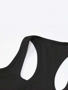 INAWLY Women's Letter Printed Crop Top For Summer Graphic Tees Women Tops - Black - View 3