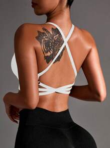 Easithlete 女士运动胸罩（无缝，黑色） - 彩色 - 查看 4