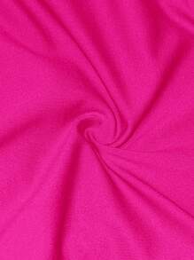 Slaydiva 休闲橙色无袖弹力吊带背心，后背镂空扭结设计，搭配高开衩扭结半裙，女士两件套 -E - 橘色 - 查看 12