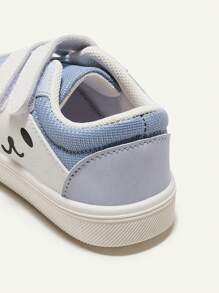 Cozy Pixies Girls' Light Blue Cartoon Designed Closure Flat Sneakers With Comfortable & Stylish Outsole(Random Pattern)