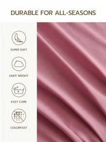 Bộ 3 món ga trải giường màu hồng nhạt trơn, làm từ vải microfiber, bao gồm 1 ga trải giường và 2 vỏ gối (không bao gồm ruột gối), bộ chăn ga gối mềm mại hiện đại, phù hợp cho gia đình, ký túc xá, trường học, thiết kế túi sâu phù hợp với nệm dày đến 16 inch. - Bụi hồng - Xem 6