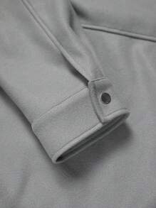 Manfinity Homme Pulover de lână cu mâneci lungi și ocazional, de culoare uni, pentru bărbați, în mărime mare