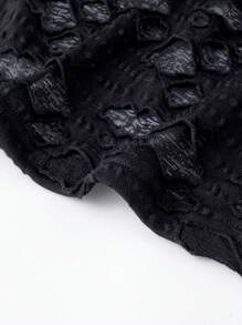 Zolique Áo yếm hở lưng đơn giản màu trơn dành cho nữ - màu đen - Xem 8