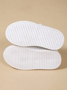 1 双女童简约时尚儿童运动鞋，软底幼儿鞋适合儿童日常休闲生活、校园装扮和户外活动，舒适柔软的春秋季运动鞋 - 米色 - 查看 4