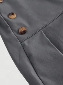 SHEIN MOD Falda plisada midi de estilo universitario vintage gris para mujeres, ropa de vuelta al colegio, ropa de mujer de otoño, estilo "old money", atuendos de maestra, ropa formal de mujer, vestidos casuales de mujer, falda escolar - Gris - Ver 5