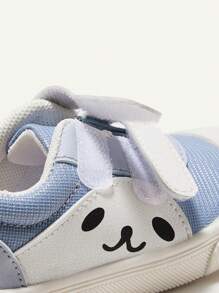 Cozy Pixies Girls' Light Blue Cartoon Designed Closure Flat Sneakers With Comfortable & Stylish Outsole(Random Pattern)