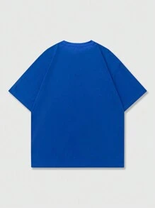 ROMWE MEN Street Life 男士休闲印花短袖 T 恤，春夏，校园