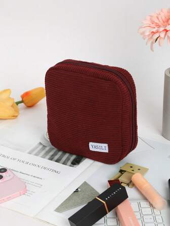 极简主义灯芯绒卫生巾多功能收纳袋，波西米亚风