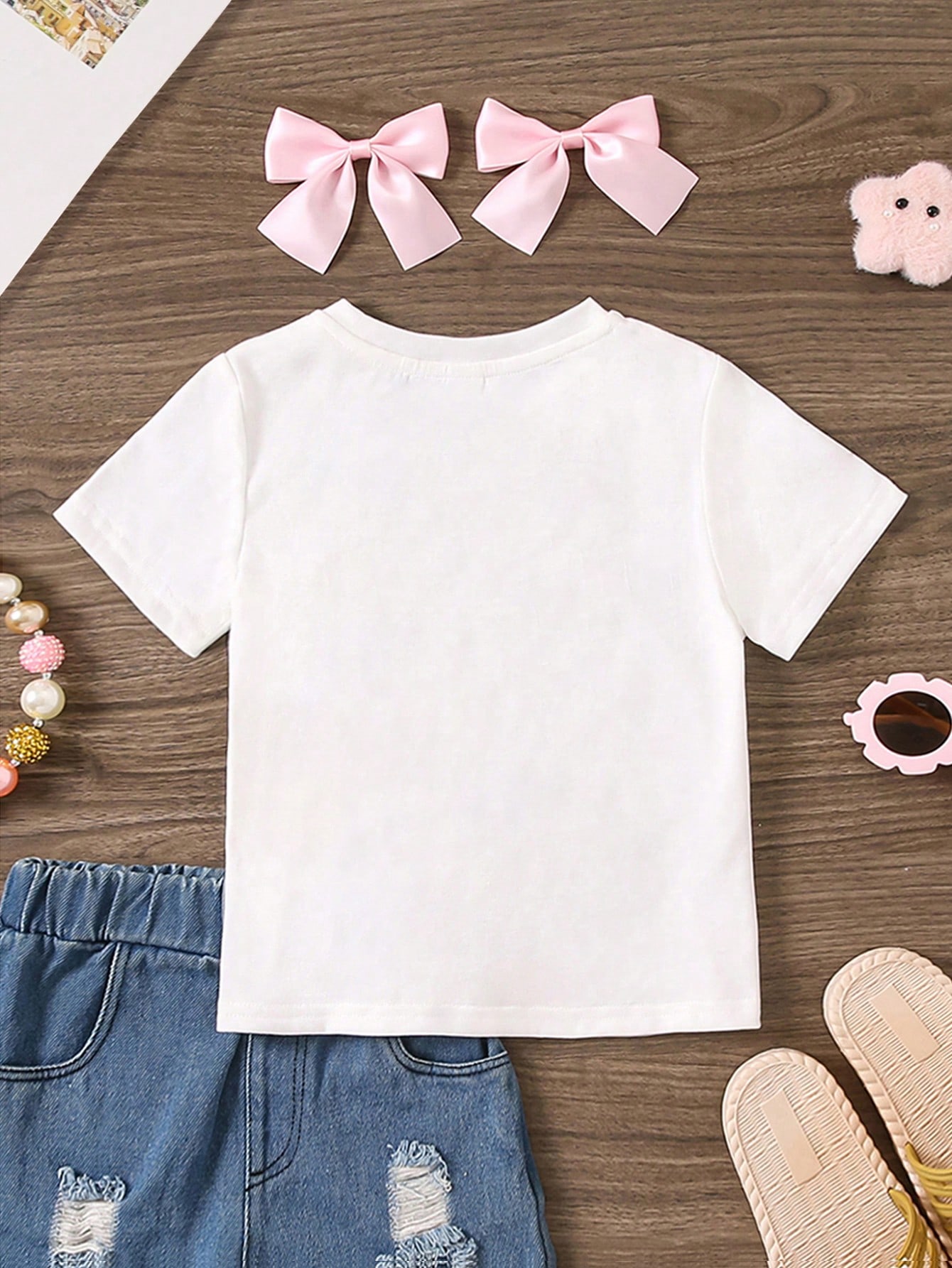 SHEIN Leap Crew تي شيرت قصير الأكمام بطاقم رقبة لل...