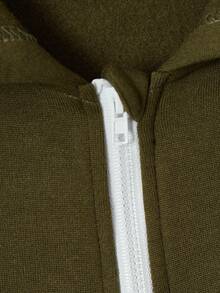 SHEIN 2pcs Boys' Long Sleeve Hooded Sweatshirt And Pants Set - Multicolor - View 4