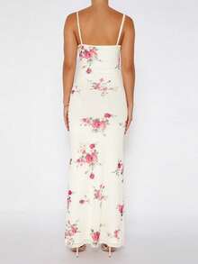 WOWDARK Damen Blumen-Muster Träger Lässig Urlaubskleid, modisch & sexy, Herbst