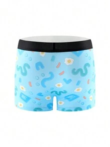 3pcs/Pack Men's Random Print Boxer Briefs - Multicolor - View 8