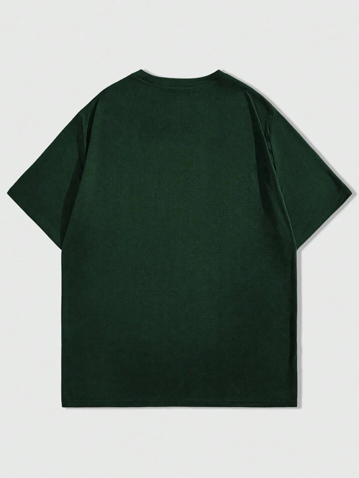 Tシャツ・カットソー SELF PORTRAIT FW25 Shirts (PF25 016T G GREEN) Drop Shoulder T-Shirt - Forest Green – Hours