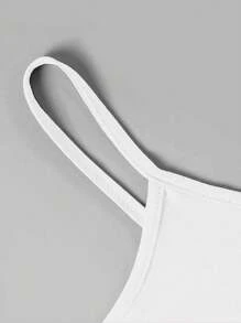 INAWLY Y2K Hibiscus Flowers Graphic Camisole Top - White - View 3