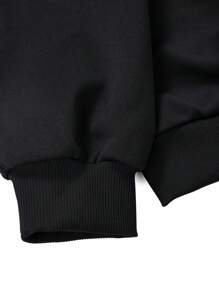 SHEIN Explorewe Conjunto de ropa de 2 piezas de sudadera con gráfico vintage y pantalones cargo para niña adolescente de ropa urbana