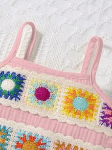 Set van 2 hemdjes en denim shorts voor babymeisjes