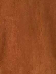 SHEIN Unity Women's Brown Faux Suede Jacket With Metal Decor Button - Brown - View 7