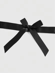 ROMWE Goth Dark Plus Size Sexy Bow Ribbon Non-Slip Nipple Sticker Lingerie 6 Pieces Set