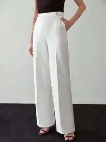 MOTF PREMIUM SOLID SEAM FRONT SLANT POCKET PANTS