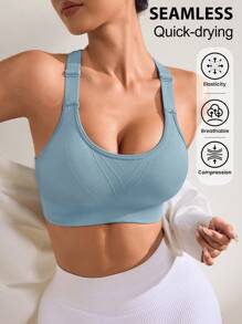 Easithlete Einfarbigs Tank-Top für Damen zur Fitness und als Sport-BH für den täglichen Gebrauch