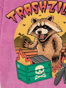 Vincenttrinidadart ROMWE MEN Męska koszulka z krótkim rękawem w stylu vintage, sprana, w stylu ulicznym