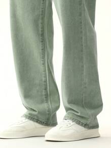 Manfinity EZcore Men's Side Pocket Straight Jeans - Mint Green - View 8